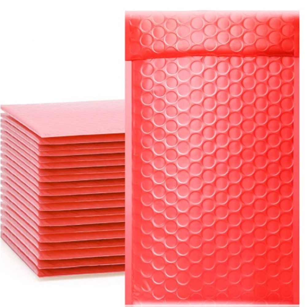 20 Small RED Padded Bubble Mailers 6.5” x 9”
